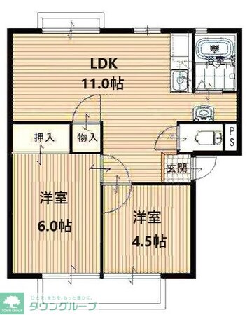 アーバン東雲Aの物件間取画像